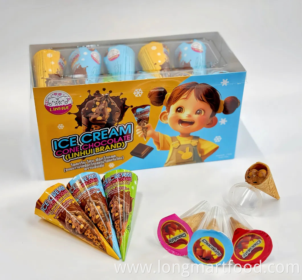 10g Ice Cream Cone Shaped Chocolate Crunch Chocolate Candy